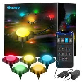 H7051 Govee Outdoor Ground Lights Ip67 Low Voltage Pathway 50ft Rgbic