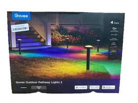 H7056 Govee Outdoor Wired Pathway Stake Lights 4 Pack Ip66 Alexa
