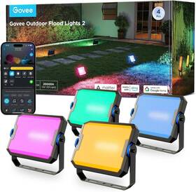 H7057 Govee Outdoor Flood Lights 2 4-pack In 1 Landscape Lighting Color Changing