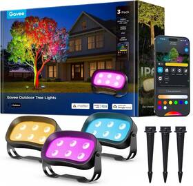 H7087111 Govee Outdoor Tree Lights 3-pack Rgbwic Led Landscape Lighting Ip67 Waterproof