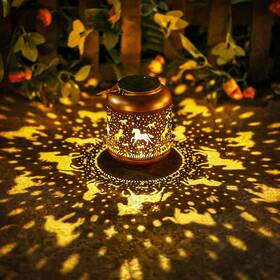 B-g-pd-25014-ma Gr8gardens Horse Solar Lanterns Outdoor Waterproof Garden Decor Birthday Christmas