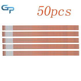 Gre32490 Greatparts 50pcs Snow Stakes 48in Long 1/4 Inch Diameter Orange Reflective Markers Driveway