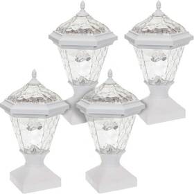 Tn-1222493 Greenlighting 1222493 4x Adonia Solar 4 Inch X Post Cap Light White