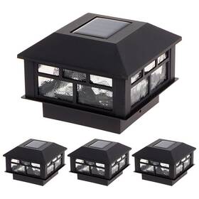 Greenlighting 841478134886 Modern Solar Post Cap Lights Fits 4x4 Wood And 5x5 Pcv/vinyl Outdoor