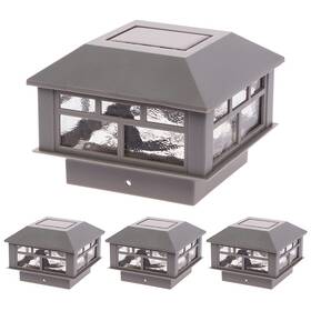 Greenlighting 841478166498 Modern Solar Post Cap Lights Fits 4x4 Wood And 5x5 Pcv/vinyl Outdoor