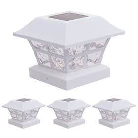 Greenlighting 841478166900 Evolve White Solar Post Cap Lights - 4x4 Caps And Outdoor