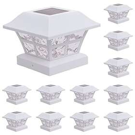 Greenlighting 841478166924 Evolve White Solar Post Cap Lights - 4x4 Caps And Outdoor