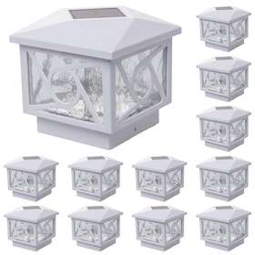 Greenlighting 841478166986 Geometric Circle Solar Post Cap Lights Fits 4x4 Wood And 5x5