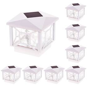 Greenlighting 841478167037 Geometric Square Solar Post Cap Lights Fits 4x4 Wood And 5x5 Pcv/vinyl Out