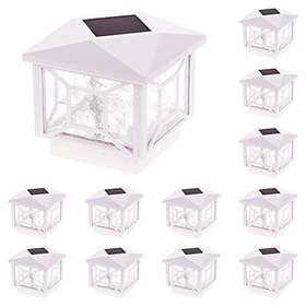 Greenlighting 841478167044 Geometric Square Solar Post Cap Lights Fits 4x4 Wood And 5x5