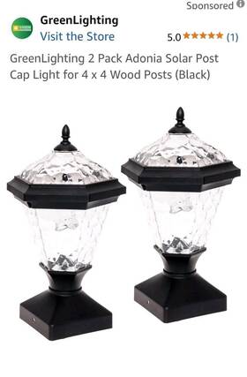 Greenlighting 841478167181 Superior Two Tier Solar Post Cap Lights Fits 4x4 Wood 5x5 Pcv/vinyl Outdoor