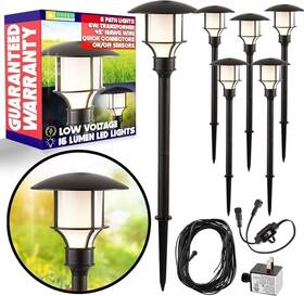 Greenlighting 841478181972 Paradise Low Voltage Landscape Pathway Lights Kit 6 Pack