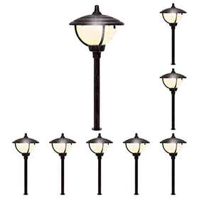 Greenlighting 841478182146 8 Pack Low Voltage Wired Modern Landscape Pathway Yard Stake Li