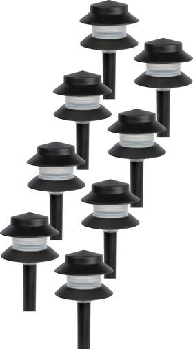 Greenlighting 841478185871 Paradise Low Voltage Landscape Pathway Lights - 2 Tier Outdoor Garden