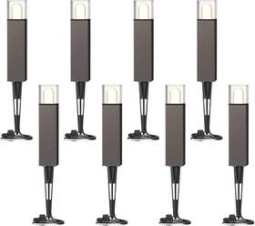 9126-21503-08a Group 8pk Bollard Landscape Lighting Kit 2w Led Low Voltage Square Pathway Lights 100