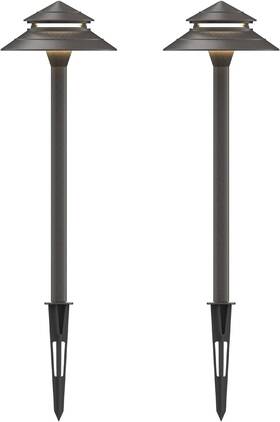 Gg9128-21601-08a Group Pathway Lights 3w Led 2pk Outdoor Low Voltage Landscape Lighting 180 Lumen Hardw