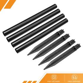 Gryfton 686130935636 4 Set Plastic Ground Spikes 8.5 Inch Landscape Stakes With Extension Pole Light