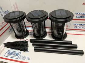2323033 Gtx/naturally Solar Led Pathway Lights 3 Pack 15 Lumen Auto On/off