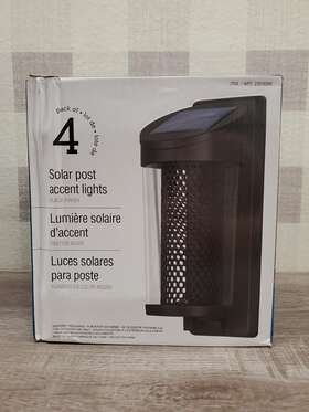 2323095 Gtx/naturally Solar Post Accent Led Wall Lights 4-pack 10 Lumens New