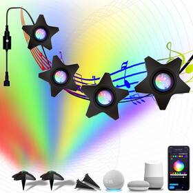 Lpx-ss-4h-wf Guyulux Outdoor Ground Lights 2 47ft Pond For Patio Decorations Rgb Colored