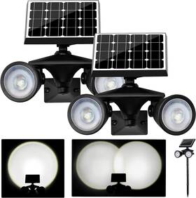Yh0520 Guyulux Solar Spotlight Outdoor Upgraded Stay On All Nightled Security Light