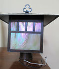 H-258-p-77-opal Post Light Outdoor Brass Hi Rosewood With Opal Glass