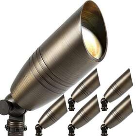 H&a 739641964975 Solid Brass Landscape Spotlight Outdoor Lights 12v Low Voltage