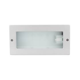 Swj-26qunv-ftg-slv H.e. Williams 10 Inch Rectangular Step Light With Shield Alum