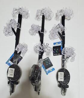 Wx31 H & 821559636003 3 Pk Solar Lights Tractor Garden Stake 4 Inch Lx5 New