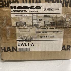 Uwl1-a Hadco 783352014252 Black 10w 12v