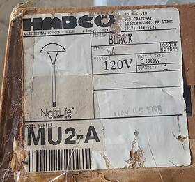 Mu2-a Hadco Vintage Lighting Nightlife Landscape Path Fixture Black 120v