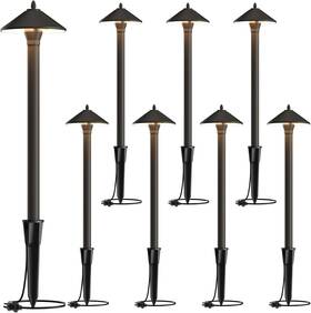 Hailian 711181705249 10w Pro Style Low Voltage Landscape Pathway Lights Kit 8pack 2700k Warm White