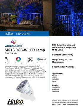 82099 Halco Mr16/5rgb/fl/led Rgbw Mr16 Low Voltage Led Bluetooth Light Bulb 12v Part Number#