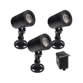 Half Off Ponds 658848543212 3 9-watt Color Changing Black Fountain Light Kit 100ft Qd Cord