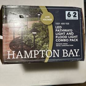 1001488928 Hampton Bay Pearson Bronze Integrated Led Path And Flood Ligth Kit 8 Pack