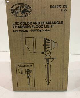 1004073237 Hampton Bay Led Color Changing Flood Light With Adjustable Beam Angle New