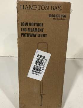 1006576096 Hampton Bay Caldwell Low Voltage Matte Black Led Outdoor Landscape Path Light