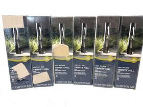 1007891898 Hampton Bay 6pk Trinity Hill Low Voltage Matte Black Led Bollard Path Light