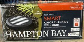 1009912617 Hampton Bay Low Voltage Black Hardwired Color Changing Led In Ground Well Light