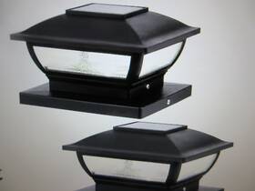 22211 Hampton Bay 4 X Or 6 Black Led Outdoor Solar Deck Post Cap Light 2pk
