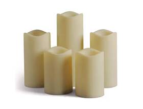 23ge30118v Hampton Bay Set Of 5 Outdoor Led Candles-remote Ready