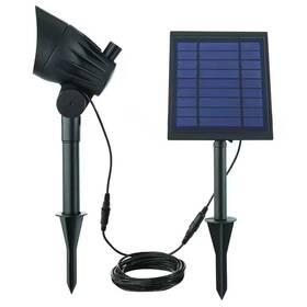 Hampton Bay 313027294292 Solar Black Led 150-300 Lumen High-low Metal Spotlight