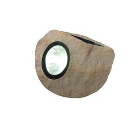Hampton Bay 313029364344 Sandstone White Faux Rock Led Outdoor Solar Path Light 3-pack