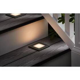 Hampton Bay 445011049069 150 Lumen Low Voltage Antique Brass Hardwired Integrated Led Square Outdoor Ingr