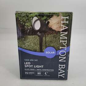 1004694341 Hampton Bay 50131-3ct Led Spot Light 75 Lumens Black Finish Metal Construction