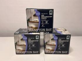 62805 Hampton Bay New Solar Led Ground/step Lights 4 Pack Black 10 Lumens 1005 698 176