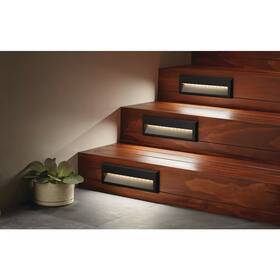 Hampton Bay 711181548181 122 Lumen 10.6 Inch Low Voltage Black Integrated Led Deck Light