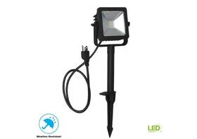 Hampton Bay 818287184401 H B Plug-in Black Integrated Led Outdoor Landscape Flood Light