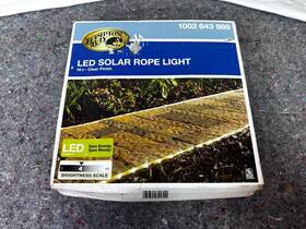 84130 Hampton Bay Solar Powered Outdoor Integrated Led Landscape Rope Light New