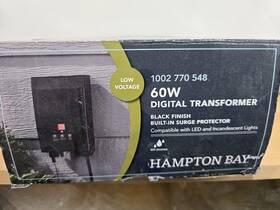Hampton Bay 841384100234 60w Digital Transformer Black Finish Built-in Surge Protector